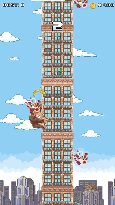 Screenshot #3 pour Super Kong Climb - Endless Pixel Arcade Climbing Game