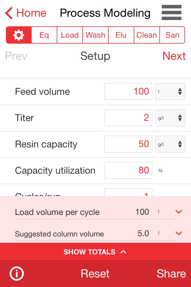 ChromaPro — Your multi-use tool for process related chromatography calculations screenshot 2