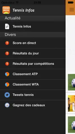 Game screenshot Tennis Actualités : Live , infos et resultats apk