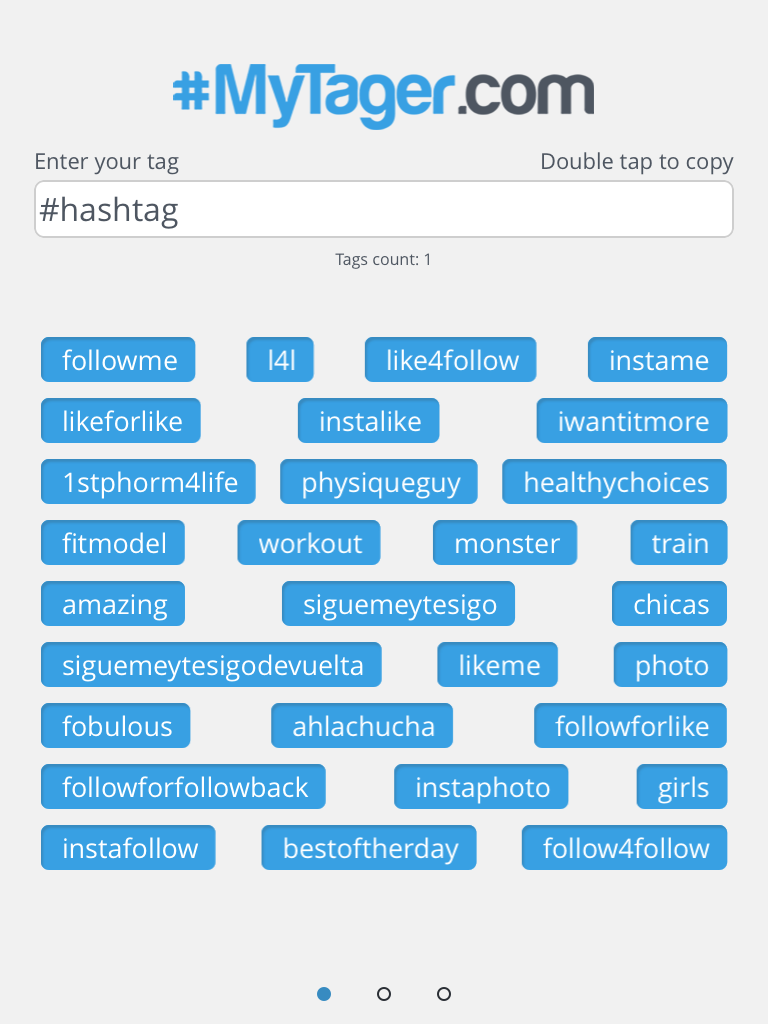 MyTager - Pick hashtags for Instagram and Twitter