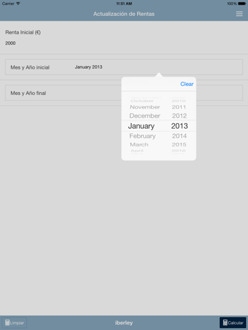 Screenshot #4 pour Cálculo de actualización de rentas
