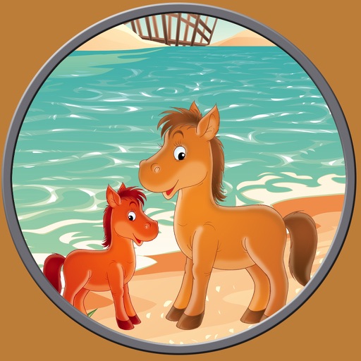 lovely horses for kids - no ads icon