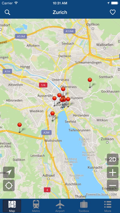 Zurich Offline Map - City Metro Airport