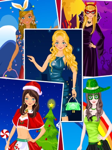 Screenshot #1 for Holiday Dress Up Games - Christmas, Halloween, Easter, New Year and St. Patrick's Day