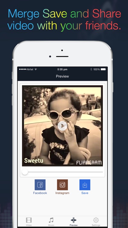 Music To Videos - Add Background Music to Video Clips and Share to Instagram