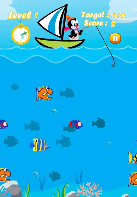 Penguin Fishing On Boat Free Game - Hook Of Fisher Evolution