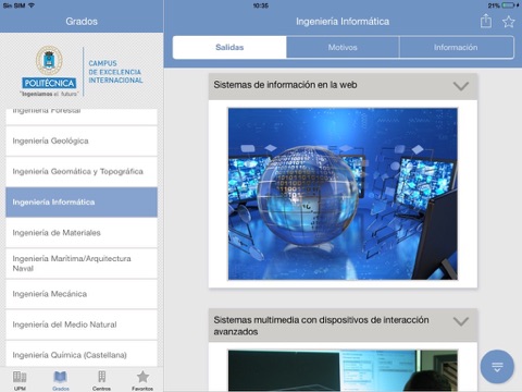 Screenshot #4 pour UPM - Titulaciones de Grado de la Universidad Politécnica de Madrid