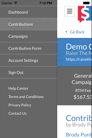 Raise The Money Dashboard screenshot 4