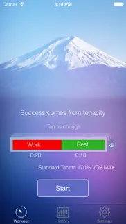 tabata timer for hiit and interval trainings iphone screenshot 1