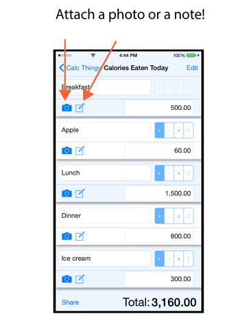 Calc Thingy - Calculate your lists iPad screenshot 3 - Productivity app