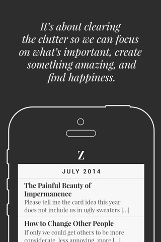 Zen Habits - Simplicity, Happiness, Minimalism screenshot 2