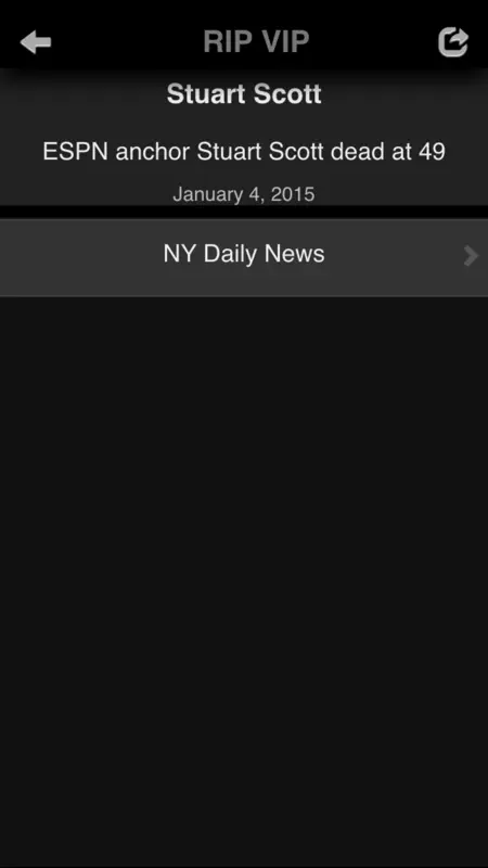 RIP VIP: The Death Alert App. screenshot 3 of 3