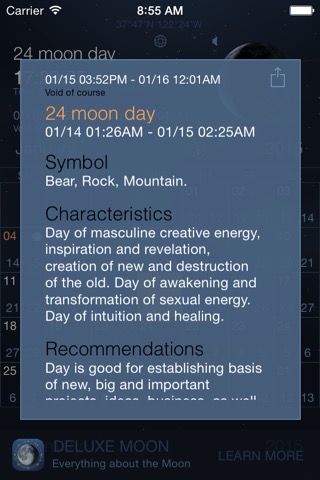 Moon Days - Lunar Calendar and Void of Course Timesのおすすめ画像2