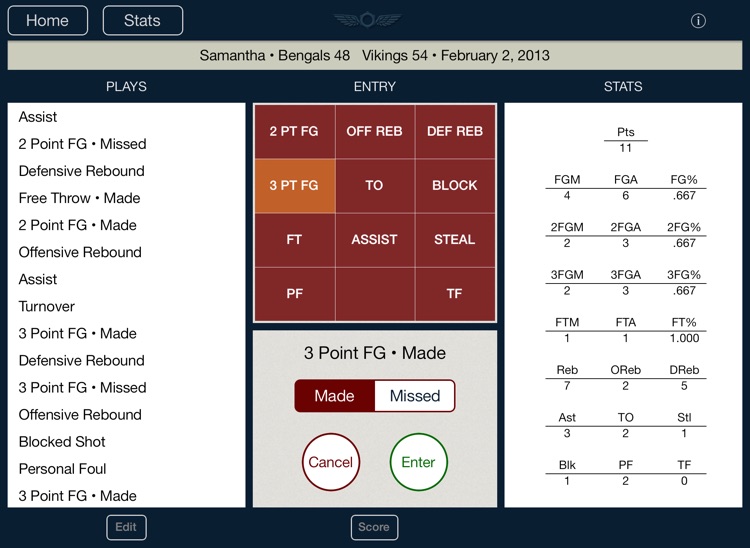 Stat Tap Basketball HD