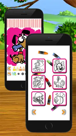 Game screenshot Мультфильм животных книжка-раскраска apk