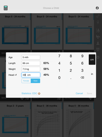 Screenshot #5 pour Pediatric Growth Charts by Boston Children's Hospital