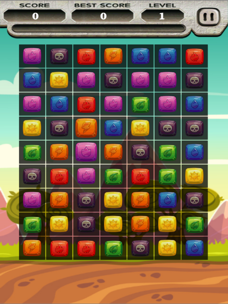 Lord Of Element Puzzle Star Saga : 2d Match 3 Mania Hd Free Game