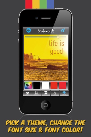 InstaWords Free - Add Text Over Your Photos or Make Them Into Beautiful Pictures screenshot 2