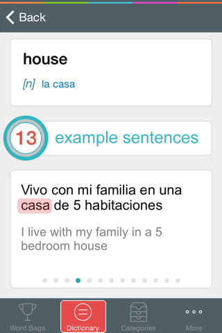 Spanish word practice screenshot 4