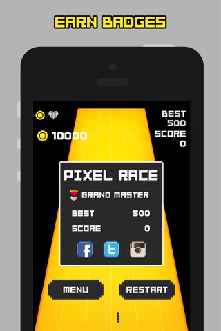 Pixel Race - Endless Retro Racing screenshot 3