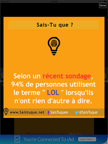 Screenshot #4 pour Sais Tu Que?