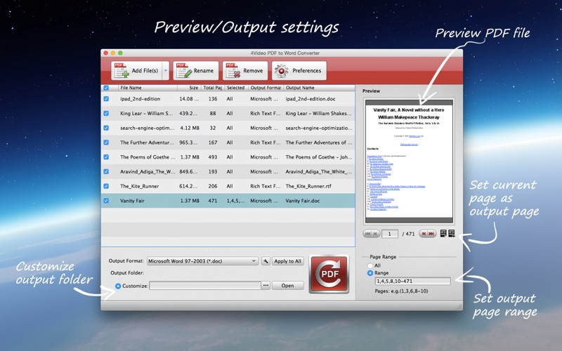 Screenshot #3 pour 4Video PDF to Word Converter