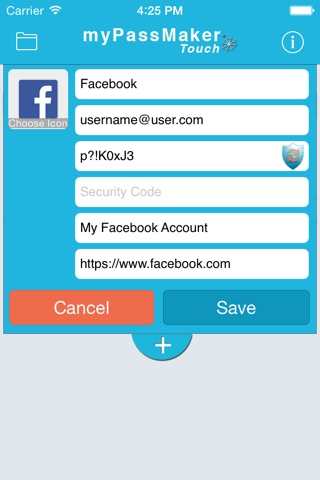 myPassMaker Touch screenshot 2