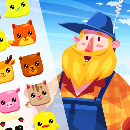 Slide Happy Farm Friends Frenzy - FREE Animal Pattern Match Puzzle icon