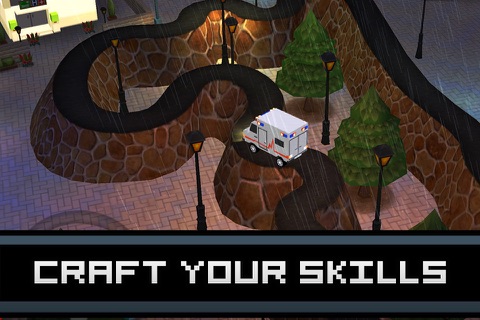 3D Blocky Moto Ambulance King - Emergency Dr Rush Road Parking Mini Game screenshot 2