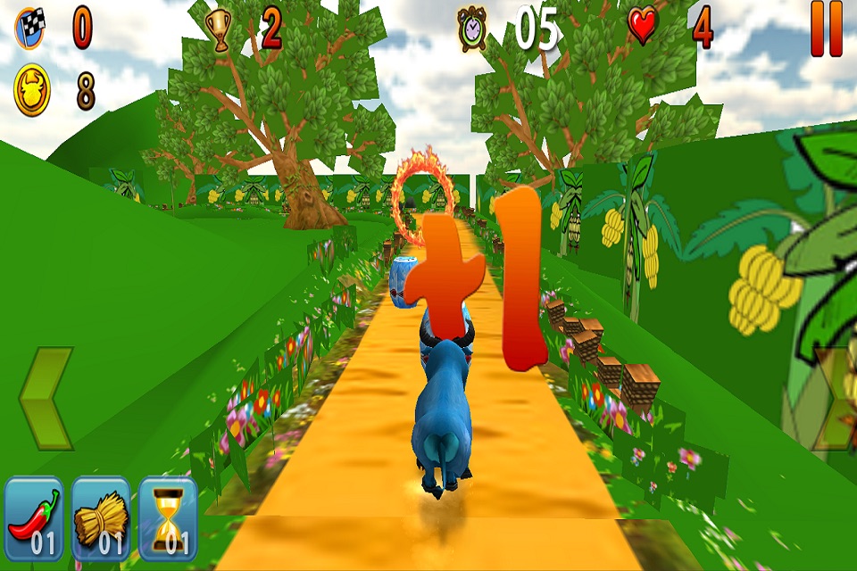 Bull Chik Run - Farm Animal Frenzy screenshot 2