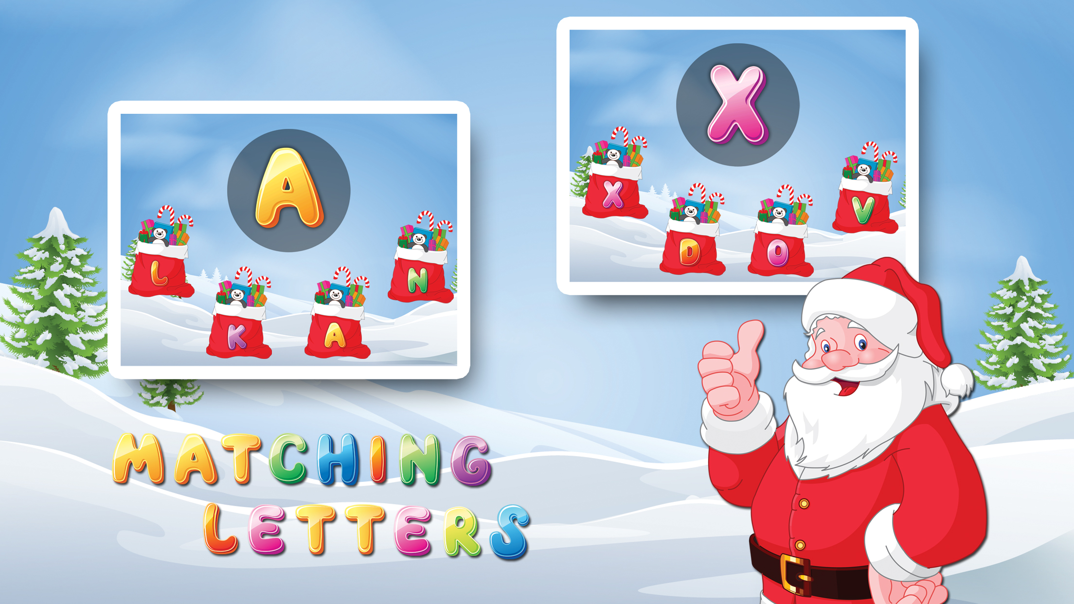 Letters with Santa Free - Kids Learn Alphabet and Letters screenshot 4