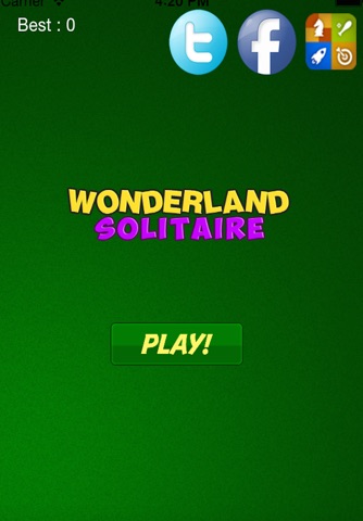 Classic Deluxe Solitaire in Wonderland Real Fun Blast screenshot 2