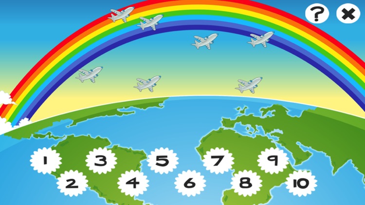 Around the World Counting Game for Children: learn to count 1 - 10