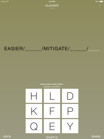 Watch Letter Quiz iPad screenshot