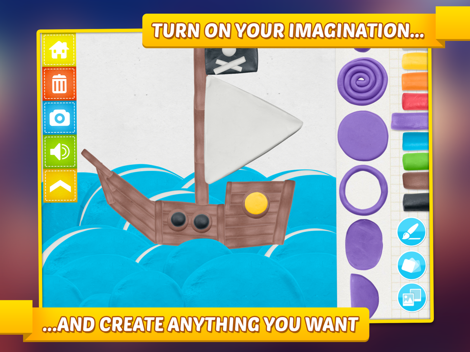 #2. Imagination Box - creative fun with play dough colors, shapes, numbers and letters (iOS) Podle: Software Smoothie