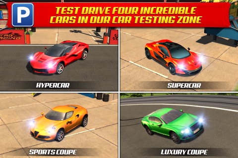 Car Driving Test Parking Simulator - Real Top Sports & Super Race Cars Park Racing Games screenshot 2