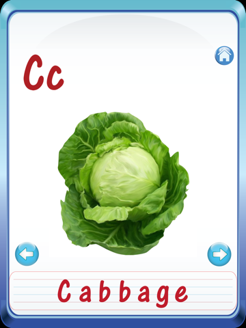 Screenshot #6 pour Enfants Fruits et légumes ABC Alphabets cartes flash pour la maternelle préscolaire garçons et filles