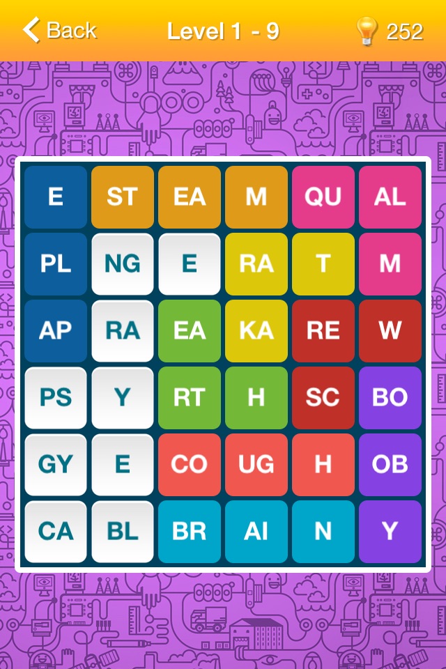 Worders: Word Parts - new word search puzzle game, find, gather and guess words on the field screenshot 2