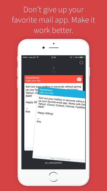 Sift - Gesture based email triage for all your mailboxes screenshot-0