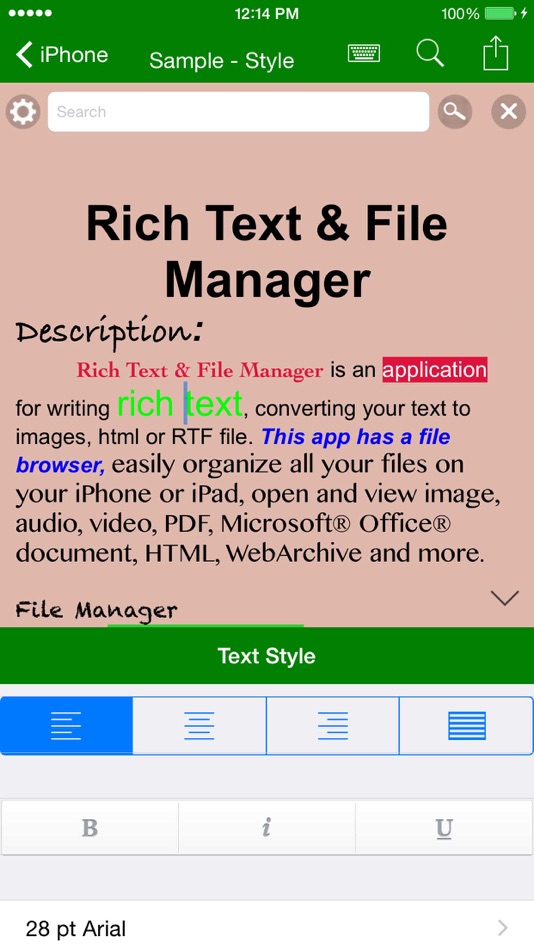 #5. Rich Text & File Manager (iOS) 由: 纲 王