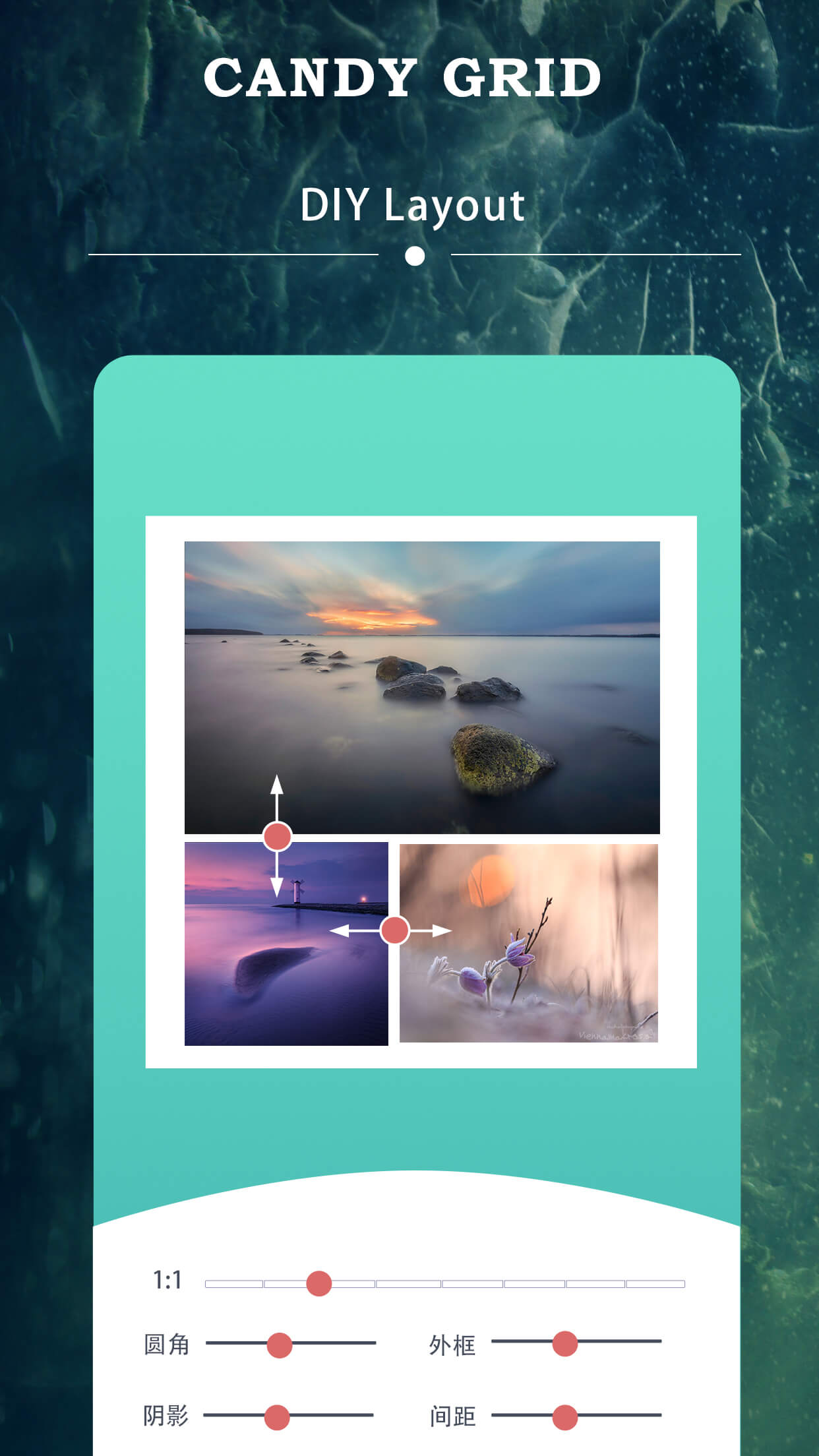 Poto Grid - Photo Collage Maker Editor screenshot 3