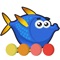 Fantastic Fish coloring book game for kids