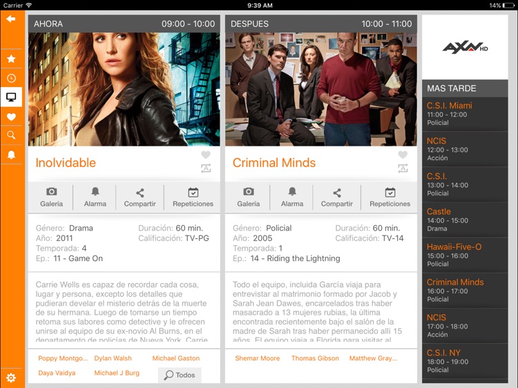 Cablevideo | Programate for iPad