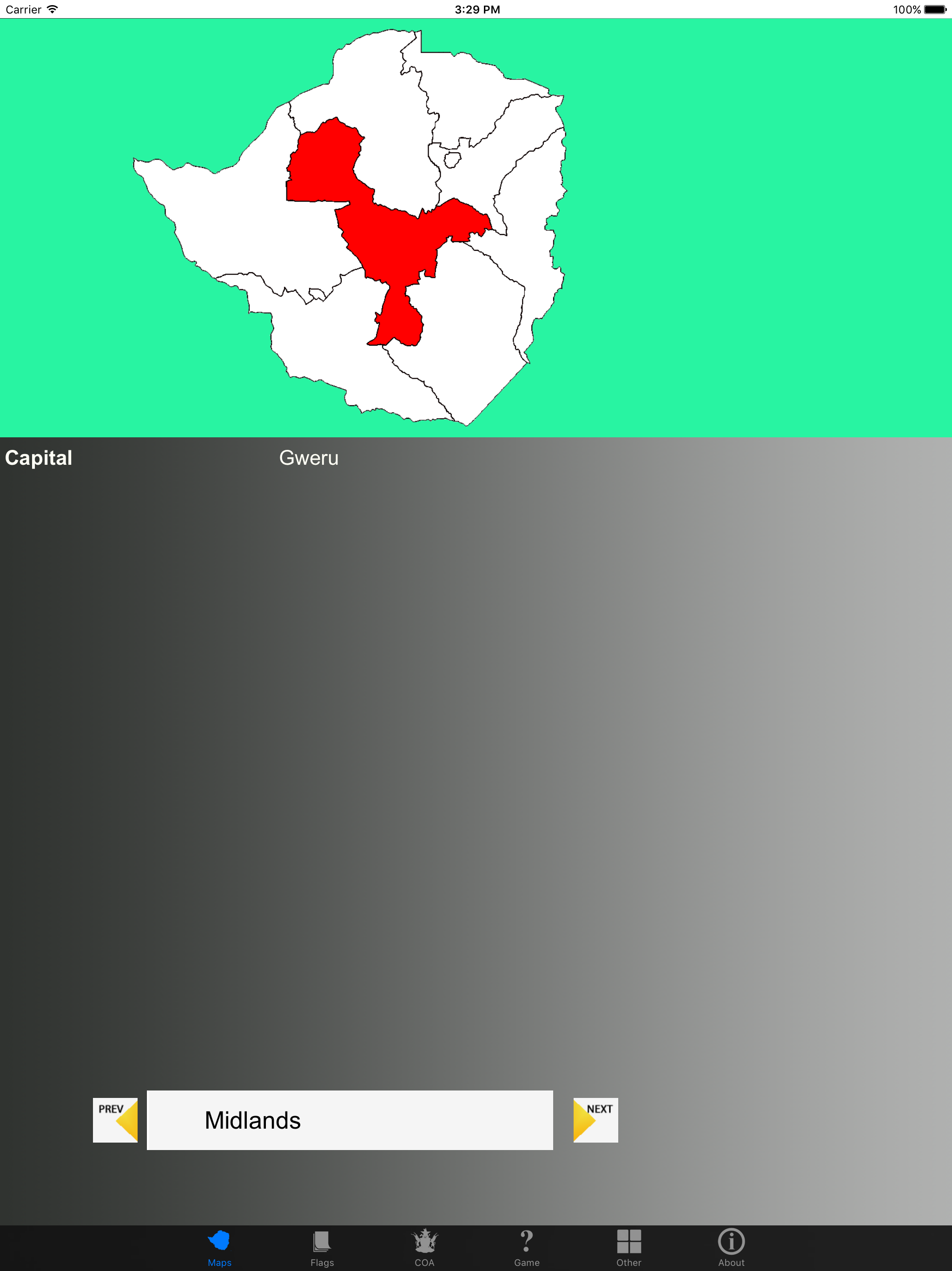 Zimbabwe Province Maps, Flags and Capitals