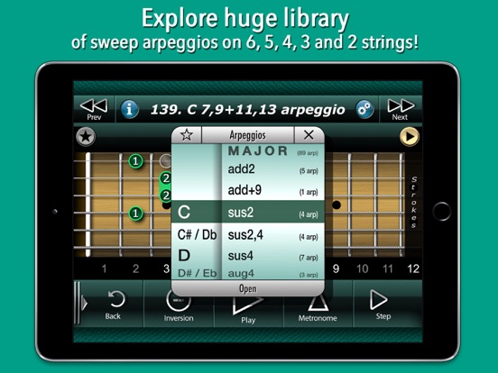 Sweep Picking Guitar Arpeggios iPad app afbeelding 2