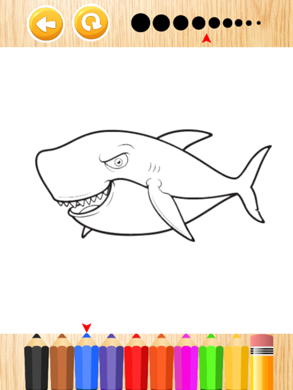 Shark & SeaAnimal Coloring Book Games iPad screenshot