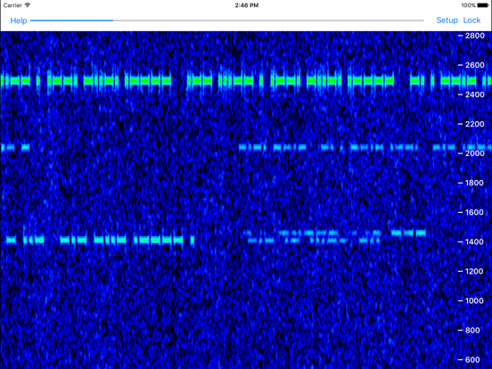 Screenshot #5 pour Godafoss Audio Spectrum Waterfall QRSS CW FSKCW