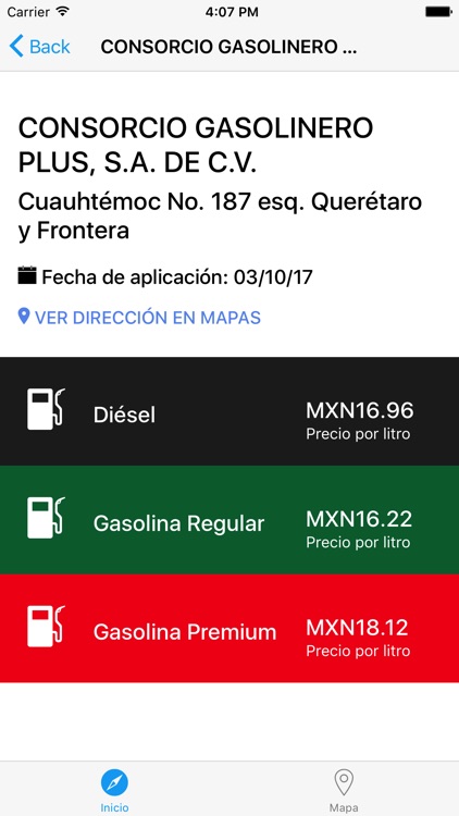 Gasolina Hoy MX