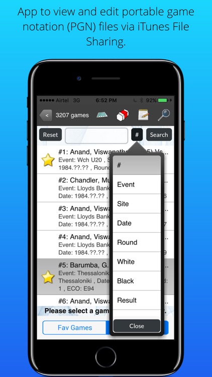 Chess PGN (Portable Game Notation) 