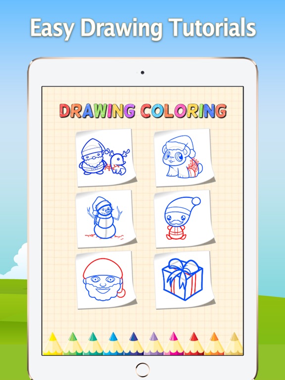 Screenshot #6 pour How to Draw Merry Christmas : Drawing and Coloring